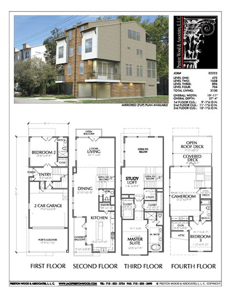 Townhomes, Townhouse Floor Plans, Urban Row House Plan Designers, Dupl