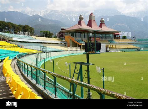 Himachal Pradesh Photogenic Cricket Stadium in Dharamshala, India Stock ...