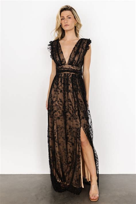 Arlene Shimmer Gown Black Nude En 2024 Ropa Boda Vestidos