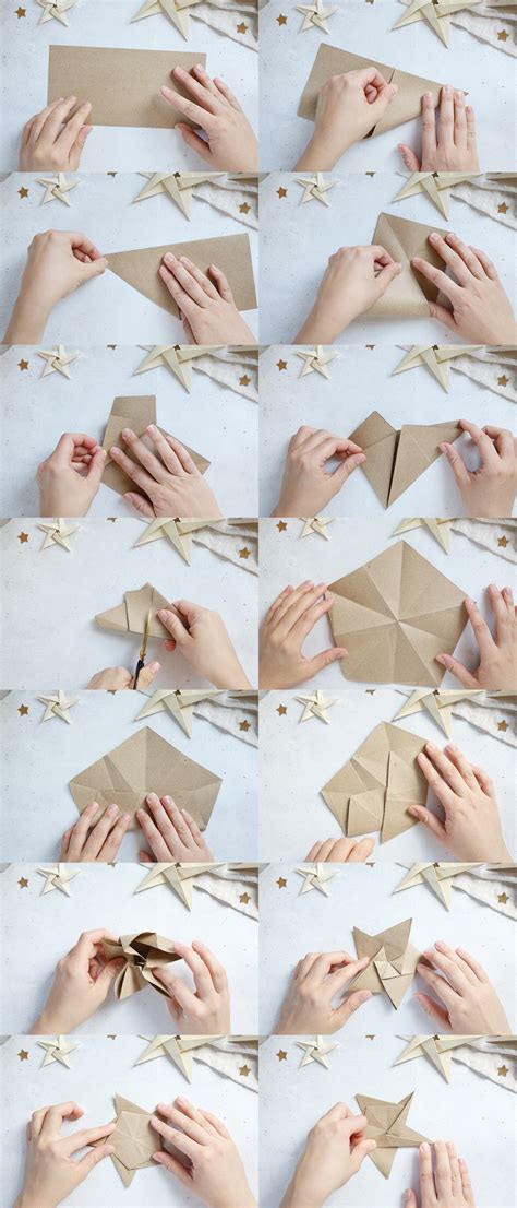 Origami Stern F R Weihnachten Falten Einfache Anleitung