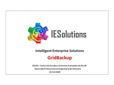 IESolutions Intelligent Enterprise Solutions CESAR Centro De Estudos