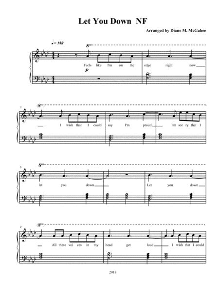 Let You Down Arr Diane M Mcgahee By Nf Sheet Music For Performance