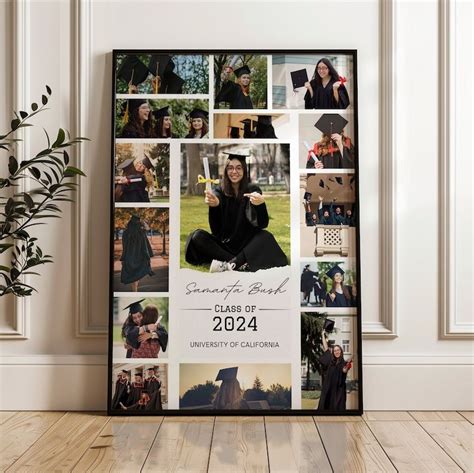 Collage De Fotos De Graduaci N Personalizado Wallart Graduaci N Collage