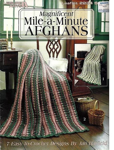 Magnificent Mile A Minute Afghans To Crochet Pattern Book Etsy Leisure Arts Magnificent