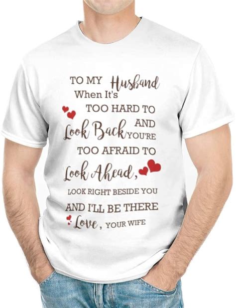 To My Husband Mens T Shirt Short Sleeve Crewneck Polyester Tshirt