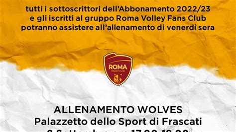 Serie A2 Femminile La Roma Volley Club Ringrazia Gli Abbonati In Modo