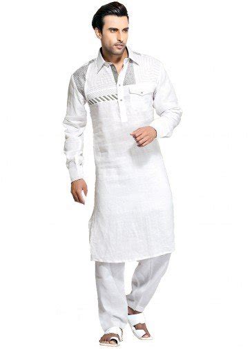 Readymade White Cotton Pathani Suit 590MW02