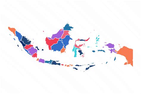 Multicolor Map of Indonesia With Provinces 25842955 Vector Art at Vecteezy