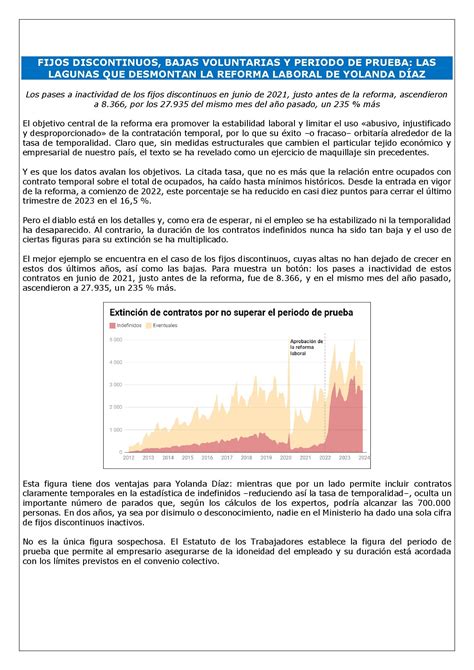 Fijos Discontinuos Bajas Voluntarias Y Periodo De Prueba Las Lagunas