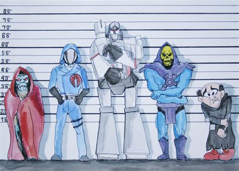 1980s Cartoon Villains Line Up The Usual Suspects Print