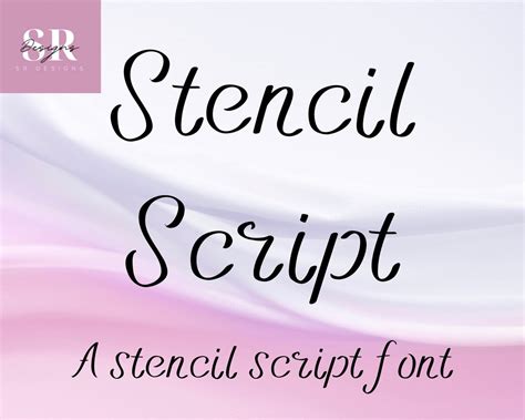 Stencil Script Stencil Font Suitable for Cutting Out of Card - Etsy