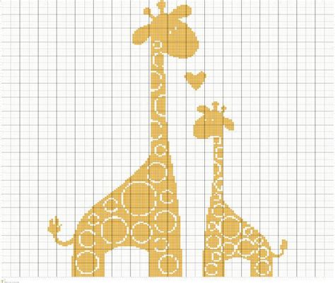 Knit Mother And Baby Giraffe Graph Pattern Pdf Digital Files By