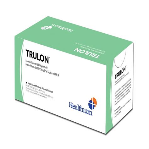 Monofilament Polyamide Healthium Trulon Non Absorbable Surgical Suture