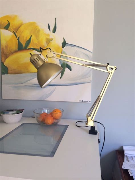 Gold Ikea Tertial Lamp Sprayed With Krylon Premium K Gold Spray