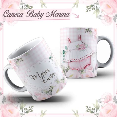 Arte Caneca Its Baby Menina Arquivo Digital Elo