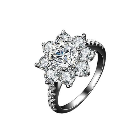 Exquisite Sunflower Fancy Zircon Ring