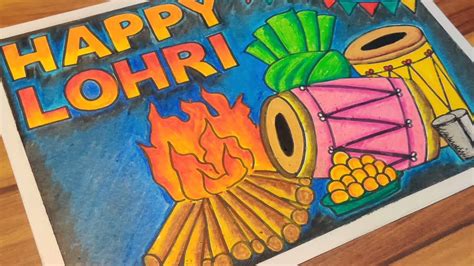 Easy drawing on lohri/ lohri drawing /lohri drawing for kids | Easy ...