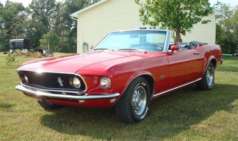 Candy Apple Red 1969 Ford Mustang Convertible