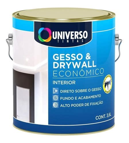 Tinta Gesso E Drywall Econ Mico Litros Branco Universo