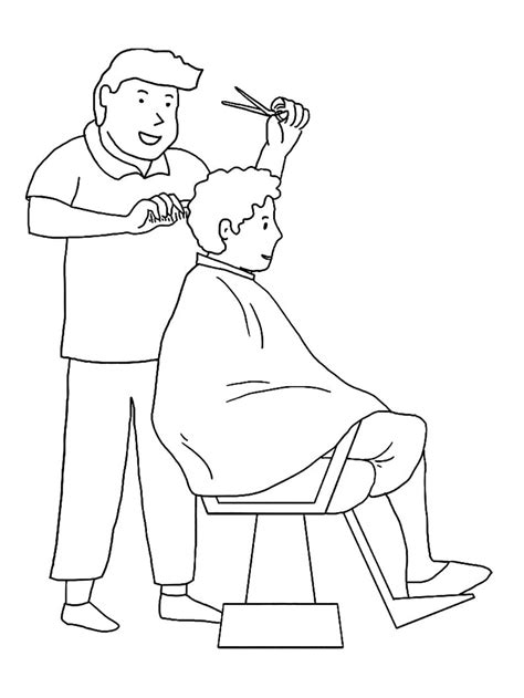 Barber Coloring Pages