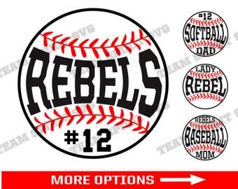 Baseball SVG Rebels Svg Baseball Base Download Files Dxf Eps Silhouette ...