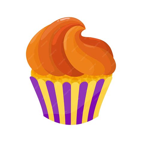 Un Cupcake Con Glaseado De Naranja Encima Dulces Productos Horneados