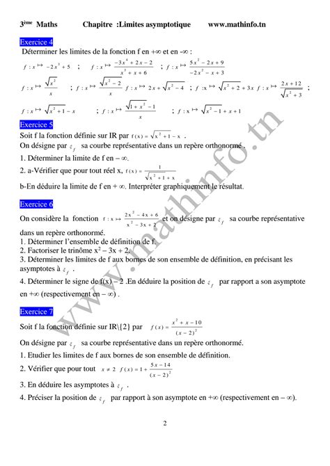 SOLUTION 3si Limites Asymptotique Studypool