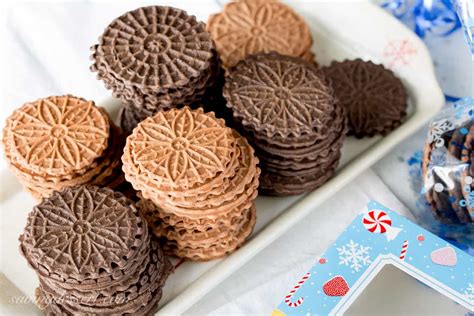 Chocolate Pizzelles - Saving Room for Dessert