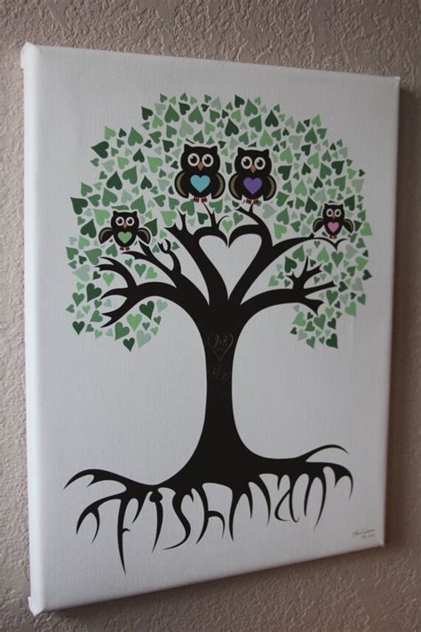 Custom Family Tree Canvas Print - Personalized Family Tree Canvas ...