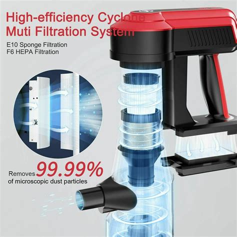 Moosoo K In Cordless Vacuum Kpa Stage Filtration System W