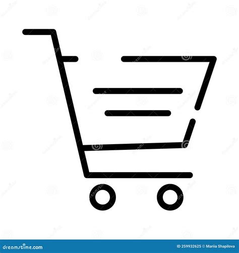 Shopping Line Cart Icon Stock Vector Illustration Of Sell 259932625