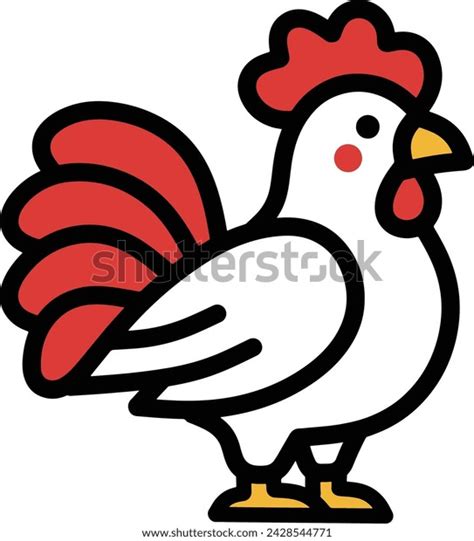 Rooster Chicken Cartoon Design Illustration Stock Vector (Royalty Free ...