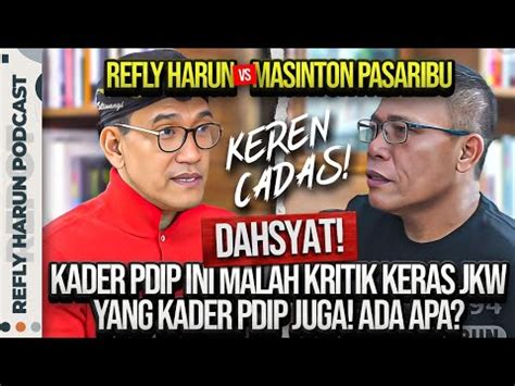 DAHSYAT KADER PDIP INI MALAH KRITIK KERAS JKW YANG KADER PDIP JUGA