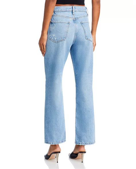 Frame Le Jane High Rise Ankle Wide Leg Jeans In Baines Rips Reversible