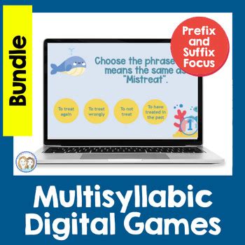 Prefix Practice | Prefix Games | Suffix Games | 5 Video Games | BUNDLE