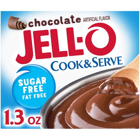 Jell O Cook And Serve Chocolate Sugar Free And Fat Free Pudding And Pie Filling Mix 13 Oz Box