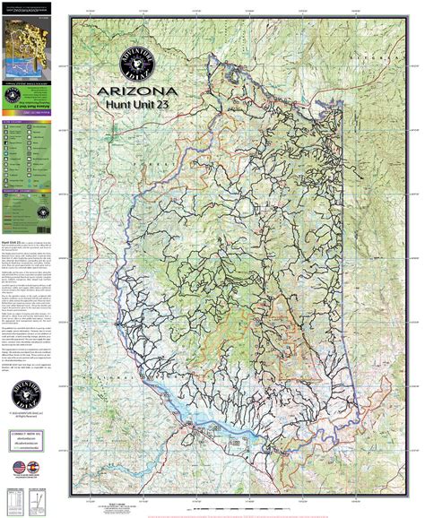 Arizona Hunting Unit 23 Map; A Superior Map for Your AZ Adventure