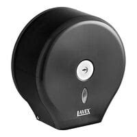 Lavex Black Double Roll Jumbo Toilet Tissue Dispenser