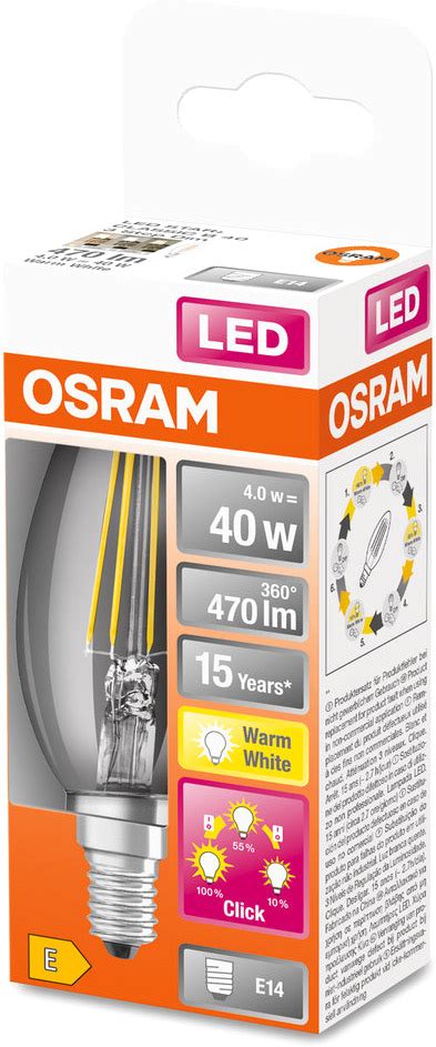 Osram Led Three Step Dim Classic B 40 4 W 2700 K E14 Günstig Bei Ltt