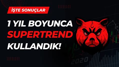 Y L Boyunca Sadece Supertrend Al Sat Denedik Sonu Lar Burada Youtube