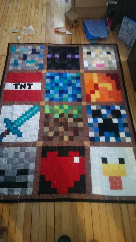 Diy Sewing Minecraft Quilt Blocks Minecraft Quilt Quilts Minecraft