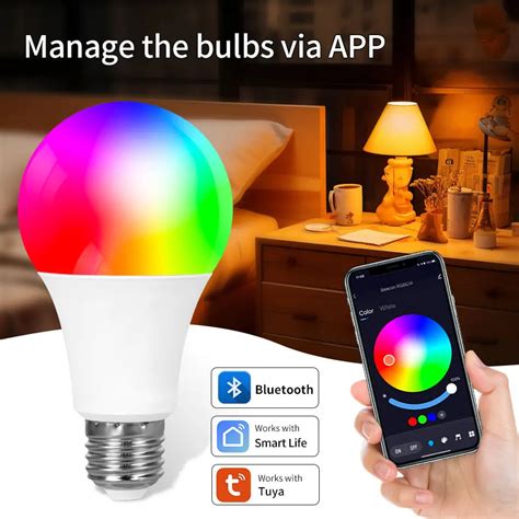 Tuya L Mpada LED Inteligente Bluetooth E27 Bluetooth 9W 15W 18W L Mpada