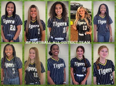 Ten Lady Tigers Named All-District Softball – Mount Pleasant High School