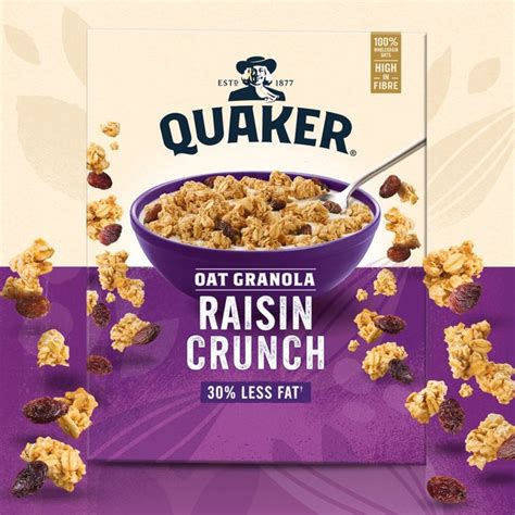 Quaker Oat Granola Raisin Cereal Ocado