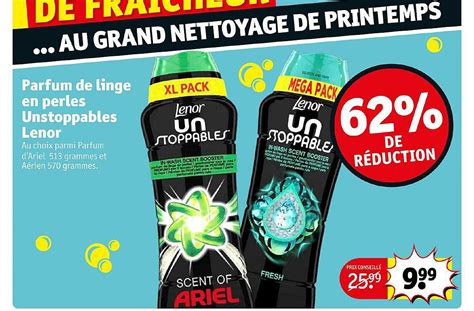 Promo Parfum De Linge En Perles Unstoppables Lenor Chez Kruidvat