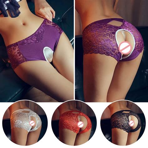 FEMMES SANS ENTREJAMBE Sexy Ouvert Entrejambe Dentelle Bikini Slips Culottes EUR PicClick IT