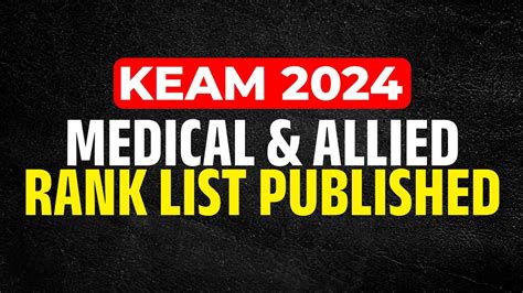 Keam 2024 Medical Rank List Final Published Kerala Medical Rank List