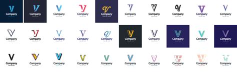V Logo Collection. 30 Business logo collection for financial company or
