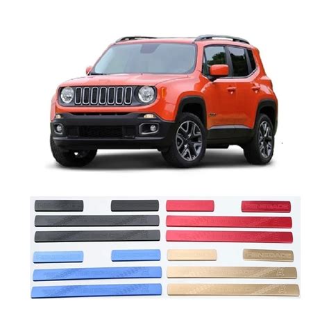 Suitable For Jeep Renegade 2015 2016 2017 2018 Aluminum Alloy Scuff Plate Protector Entry Guard