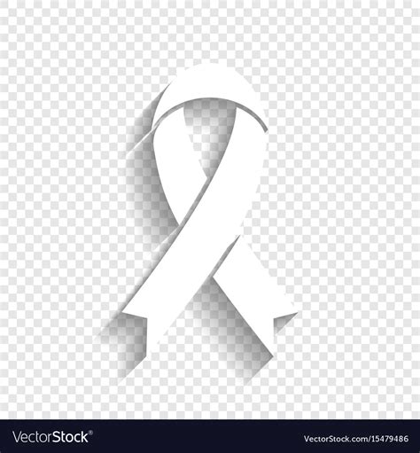 Black awareness ribbon sign white icon Royalty Free Vector